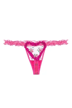 Le Petit Trou Figi Ozdobne-BONBON stringi z sercem